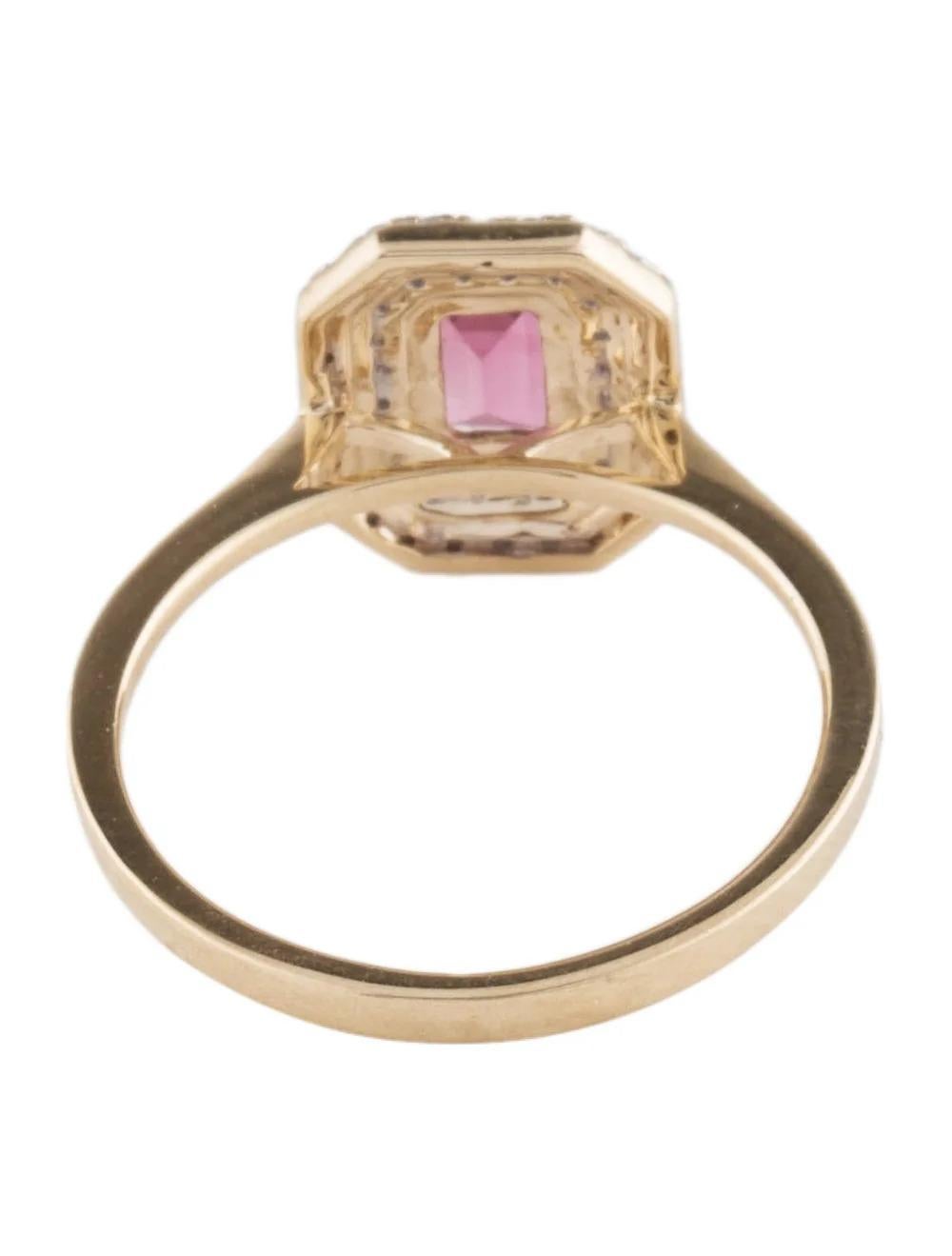 14K Tourmaline & Diamond Cocktail Ring, Size 6.5 - Stunning Gemstones Jewelry In New Condition For Sale In Holtsville, NY