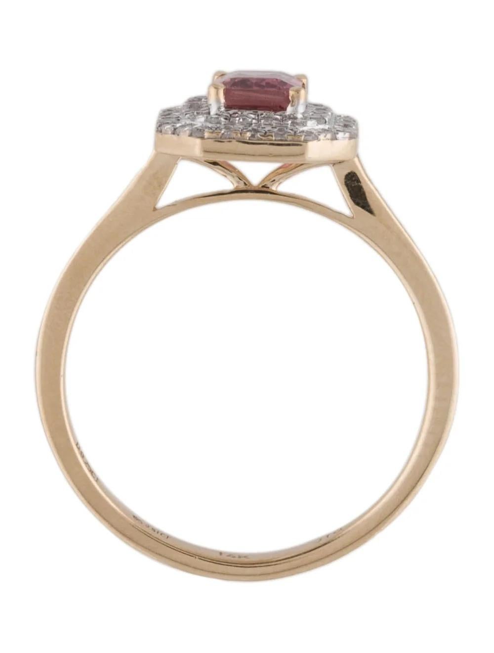 Women's 14K Tourmaline & Diamond Cocktail Ring, Size 6.5 - Stunning Gemstones Jewelry For Sale