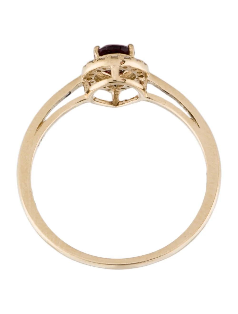 Women's 14K Tourmaline & Diamond Cocktail Ring - Size 7.25 - Vibrant Gemstone, Luxury For Sale