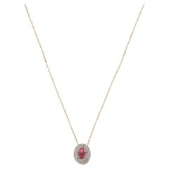 14K Tourmaline & Diamond Pendant Necklace - Timeless & Elegant Statement Jewelry