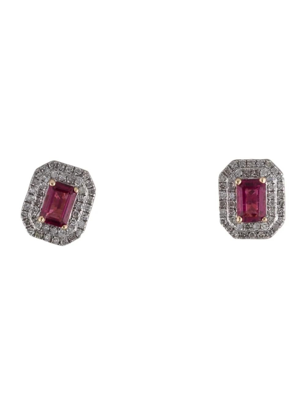 Elevate your elegance with our stunning Rhodium-Plated & 14K Yellow Gold Tourmaline & Diamond Stud Earrings.

Specifications:

* Metal: Rhodium-Plated & 14K Yellow Gold
* Length: 0.5