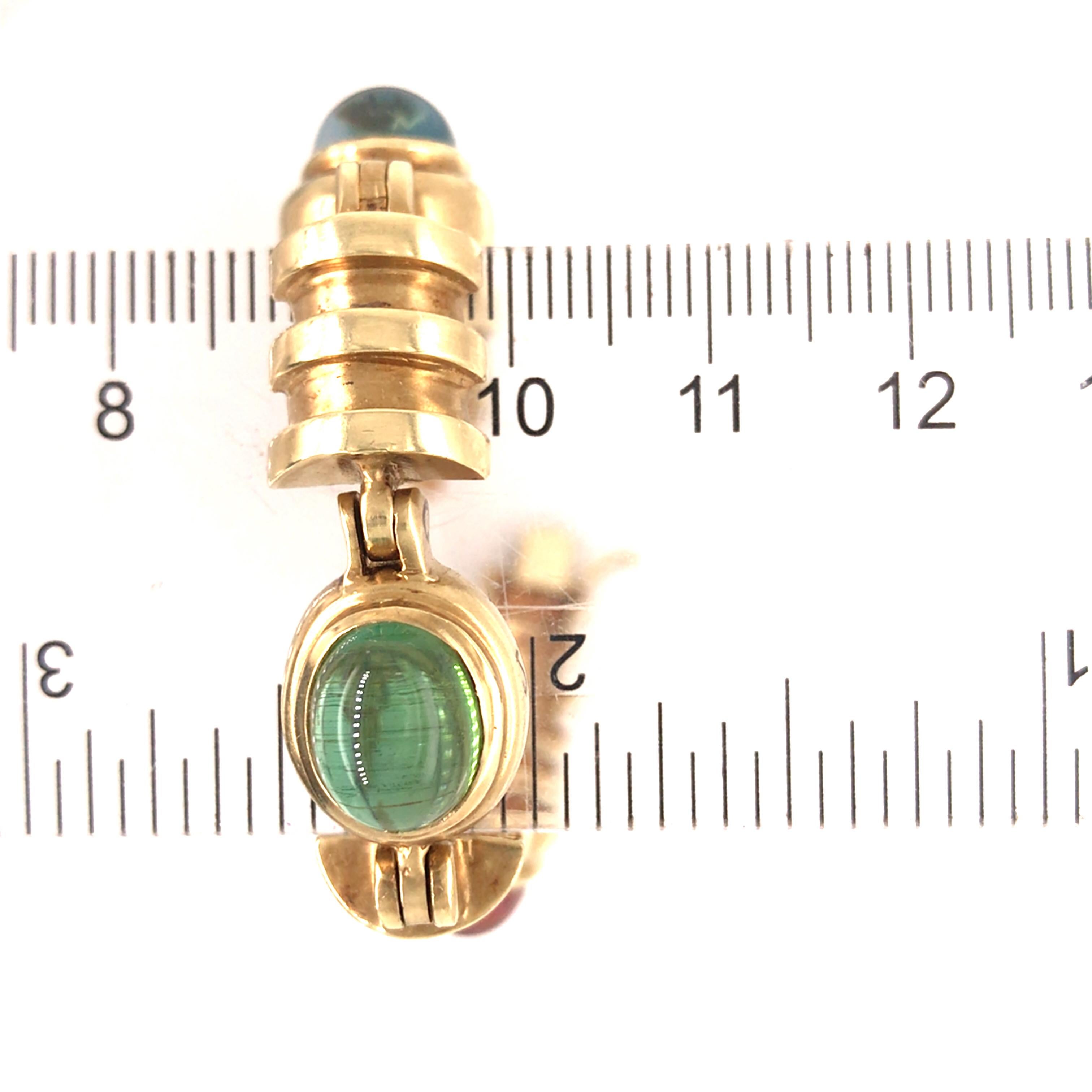 14K Turmalin Topas Citrin Armband Gelbgold 6