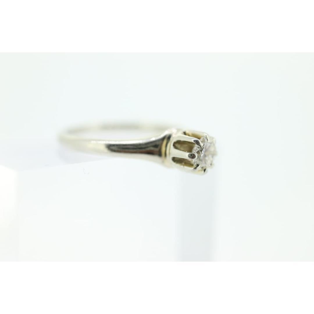 14k TRAUB Orange Blossom Ring. Diamond Solitaire Claw Set. Antique ORANGE For Sale 1