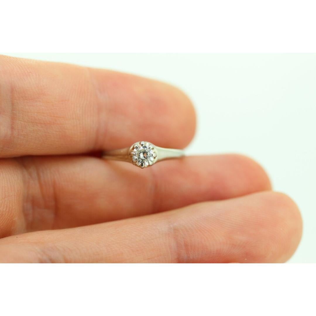 14k TRAUB Orange Blossom Ring. Diamond Solitaire Claw Set. Antique ORANGE For Sale 2