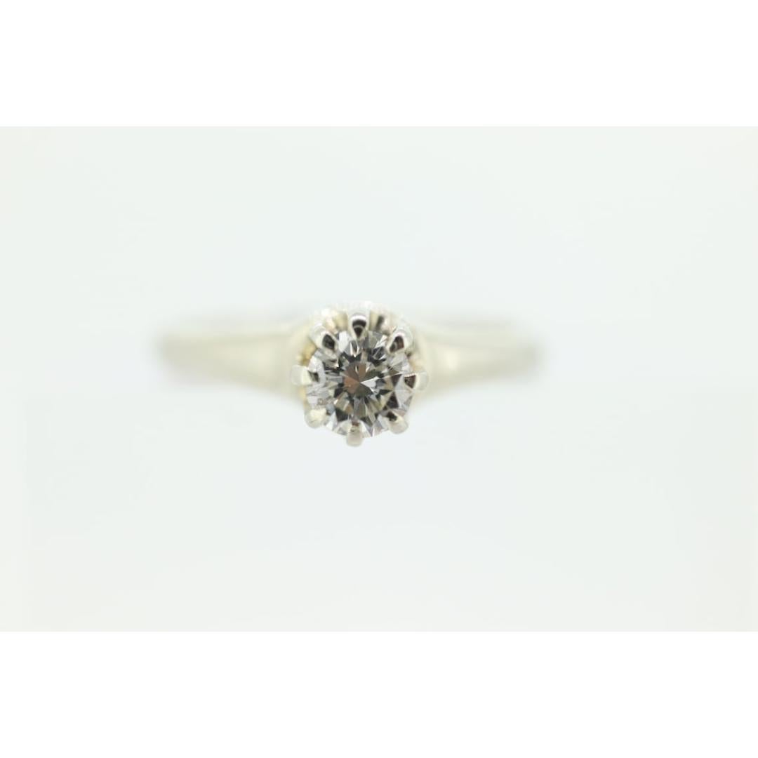 14k TRAUB Orange Blossom Ring. Diamond Solitaire Claw Set. Antique ORANGE For Sale 3