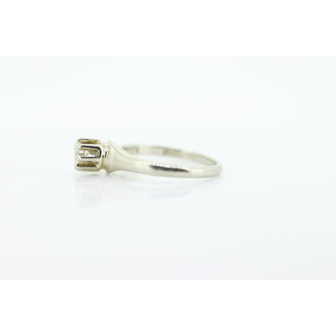 14k TRAUB Orange Blossom Ring. Diamond Solitaire Claw Set. Antique ORANGE For Sale 4