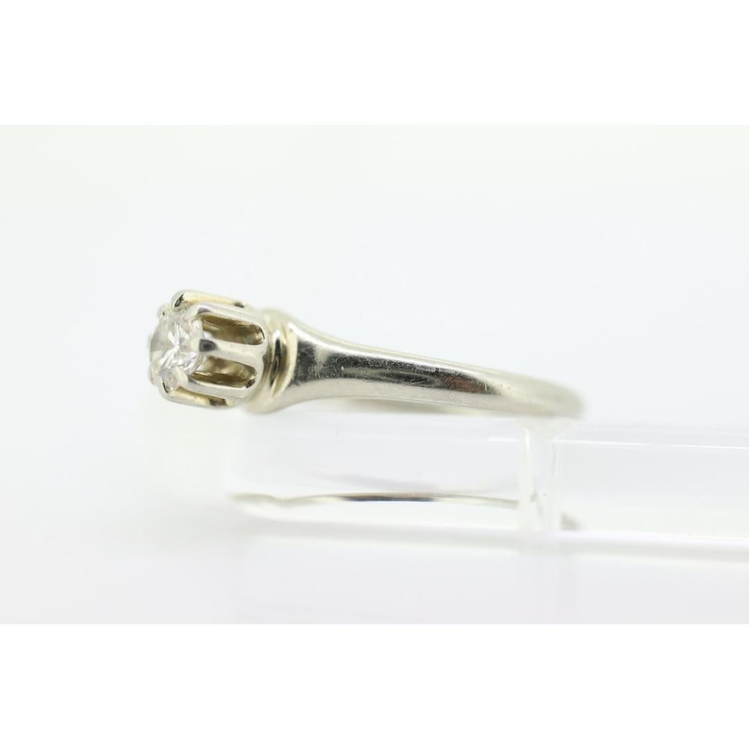 14k TRAUB Orange Blossom Ring. Diamond Solitaire Claw Set. Antique ORANGE For Sale 5