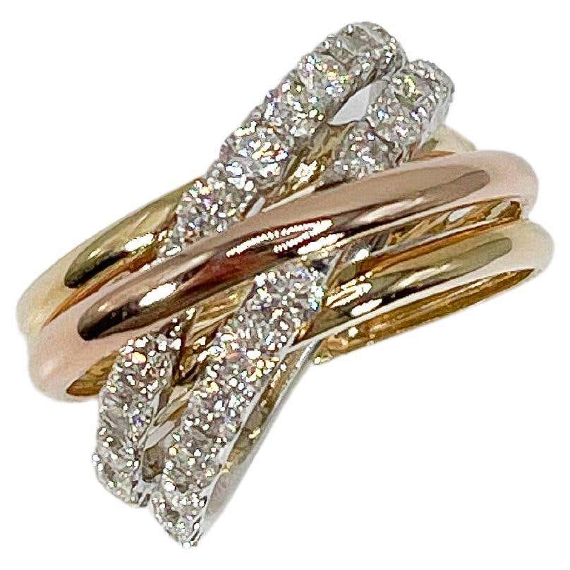 14K Yellow Gold Mens 1 CTW Diamond Fashion Ring For Sale at 1stDibs