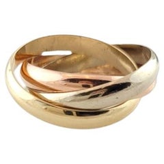 14K Tri-Color 3 Band Rolling Ring #16785