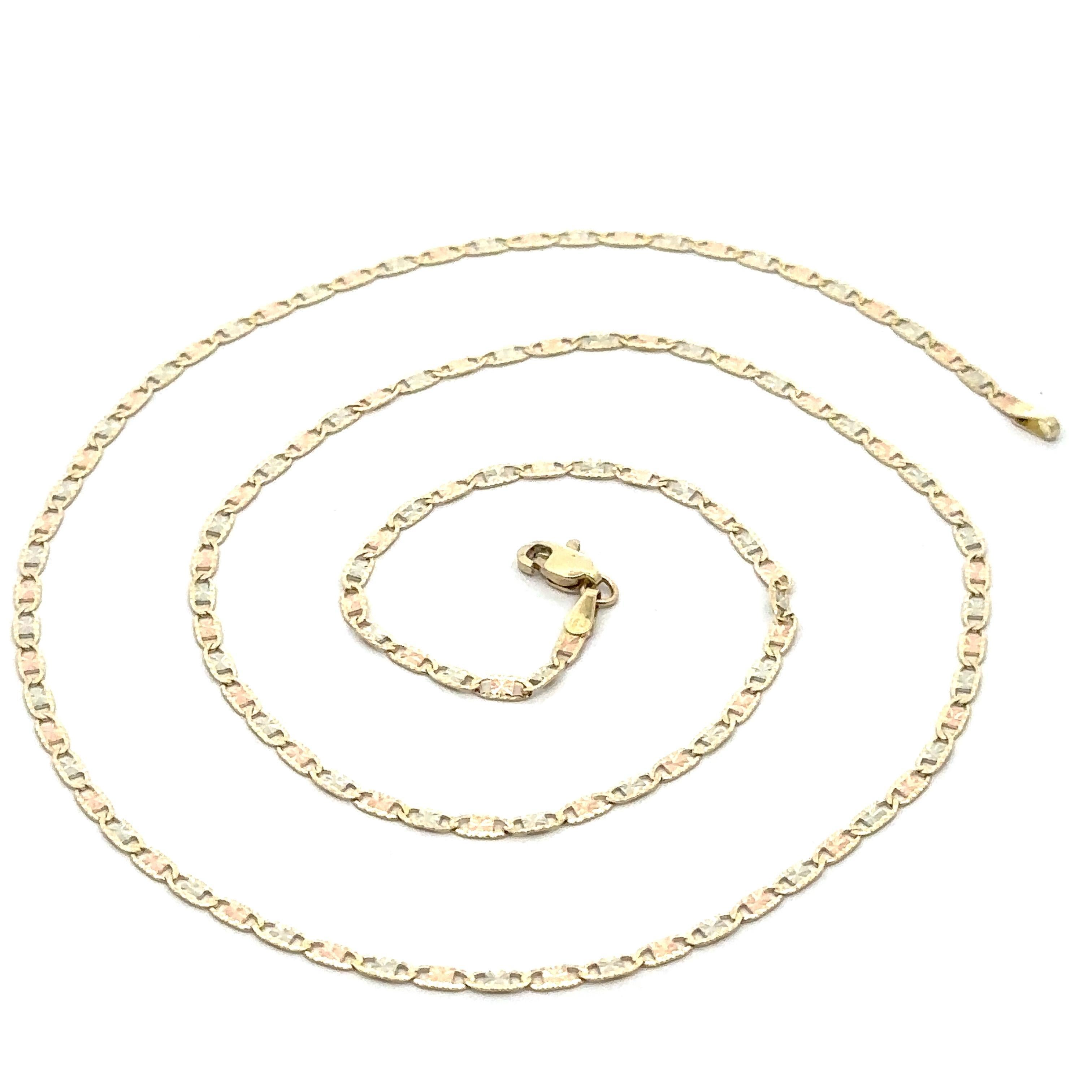 14k Tri Color Gold 24