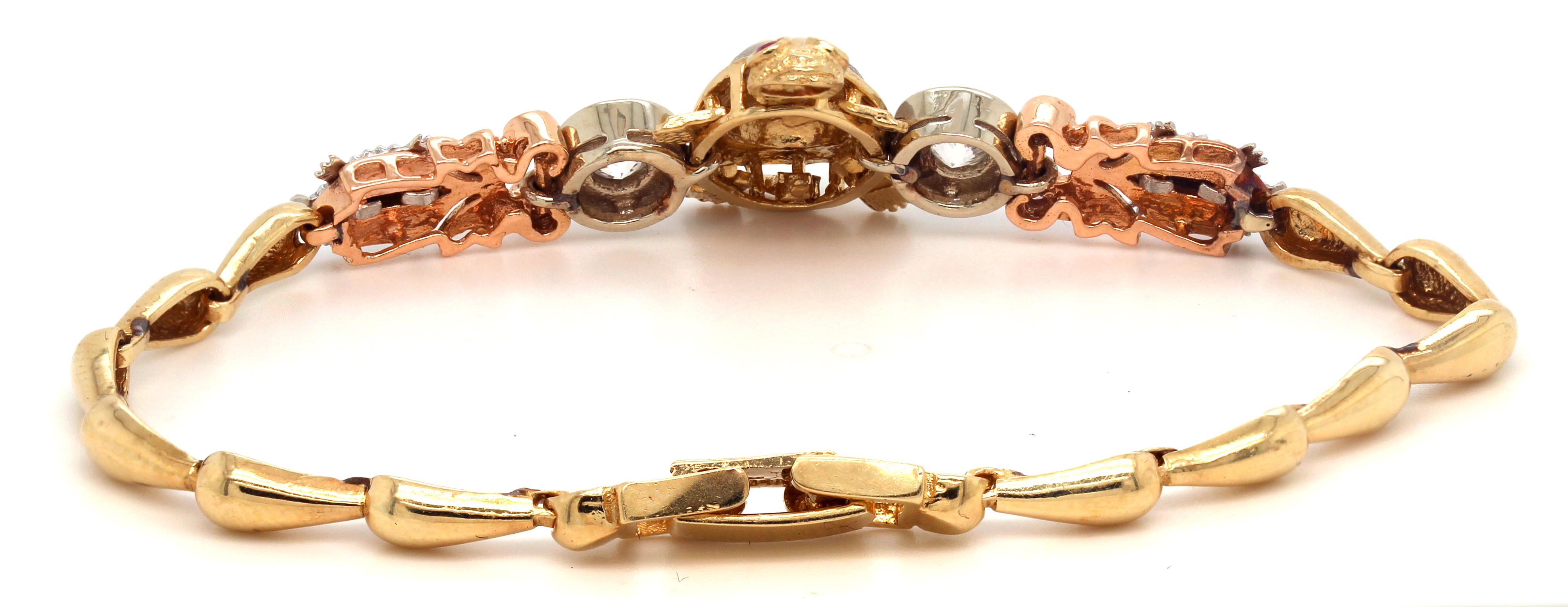 14k gold turtle bracelet