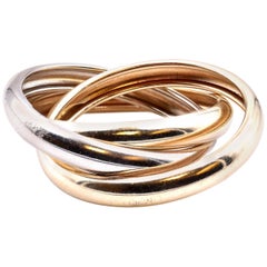 14 Karat Tri-Color Rolling Ring