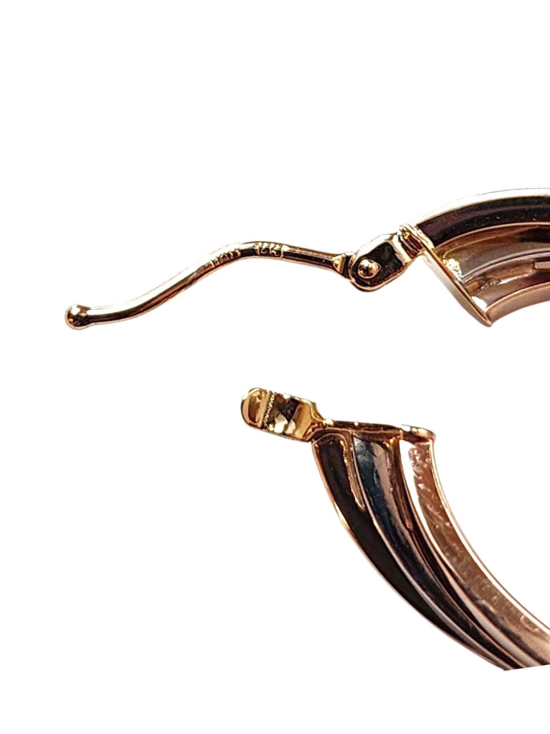 14K Tri-Color Triple Hoop Earrings #22789 For Sale 2