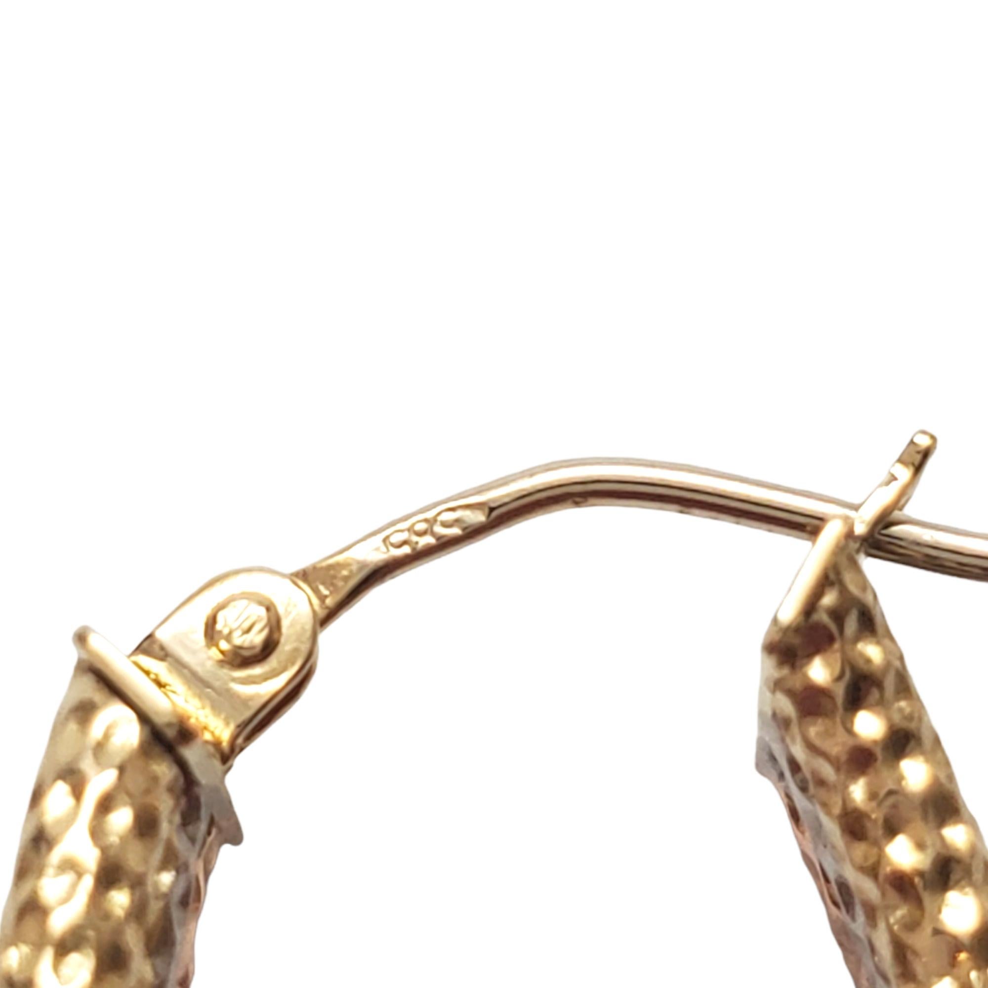 3 tone gold hoop earrings