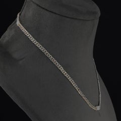 14K Tricolor Gold 3.34 Ct Full Pave Diamond Chain Carabiner Lock Necklacee