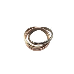 14K Tricolor Gold Rolling Ring Size 8.25 #21046