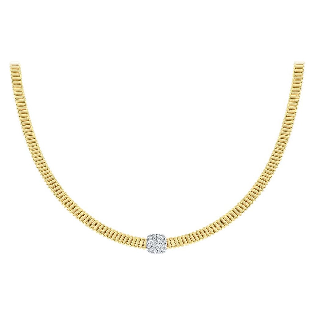 Collier Tubogas en or jaune 14 carats