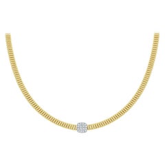 14K Tubogas Yellow Gold Necklace