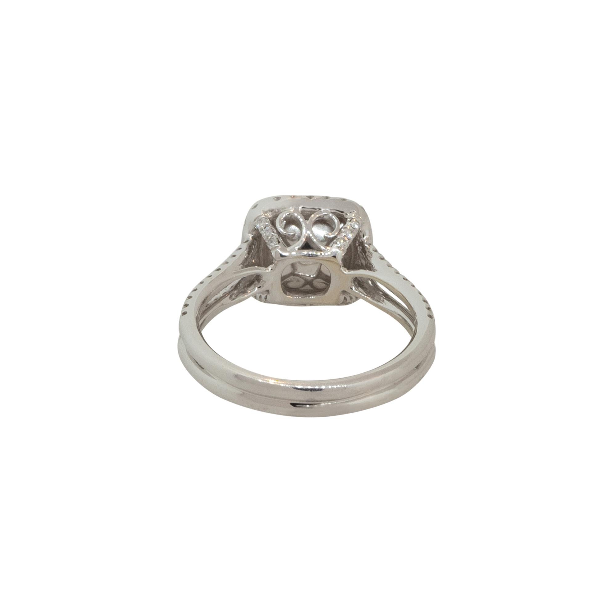 Taglio cuscino Anello di fidanzamento aureolato con diamanti gialli Nature Fancy 14 Karat In stock in vendita