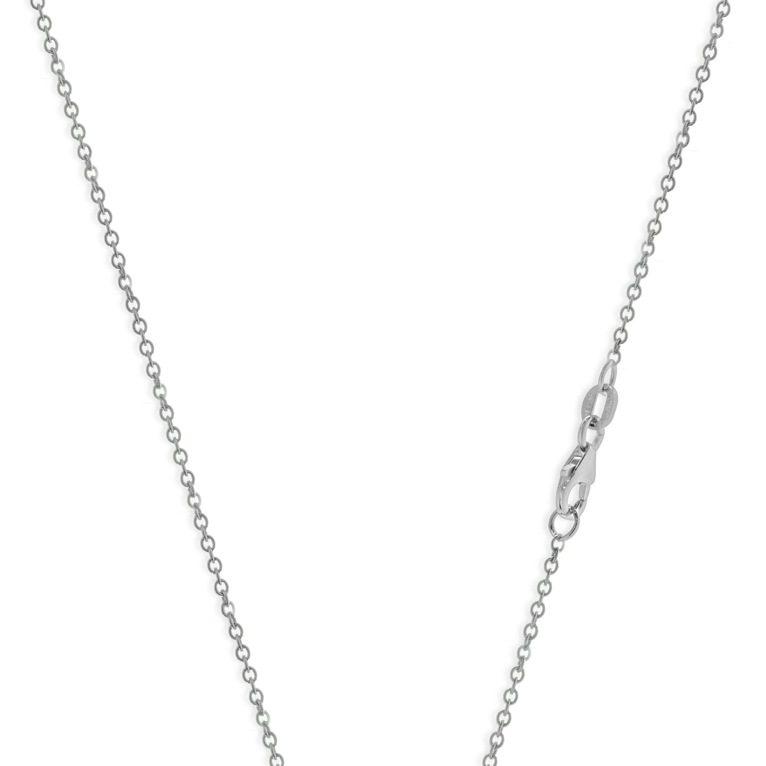 Collana con ciondolo ovale in cioccolato e diamanti bianchi in due tonalità 14k In condizioni ottime in vendita a Scottsdale, AZ