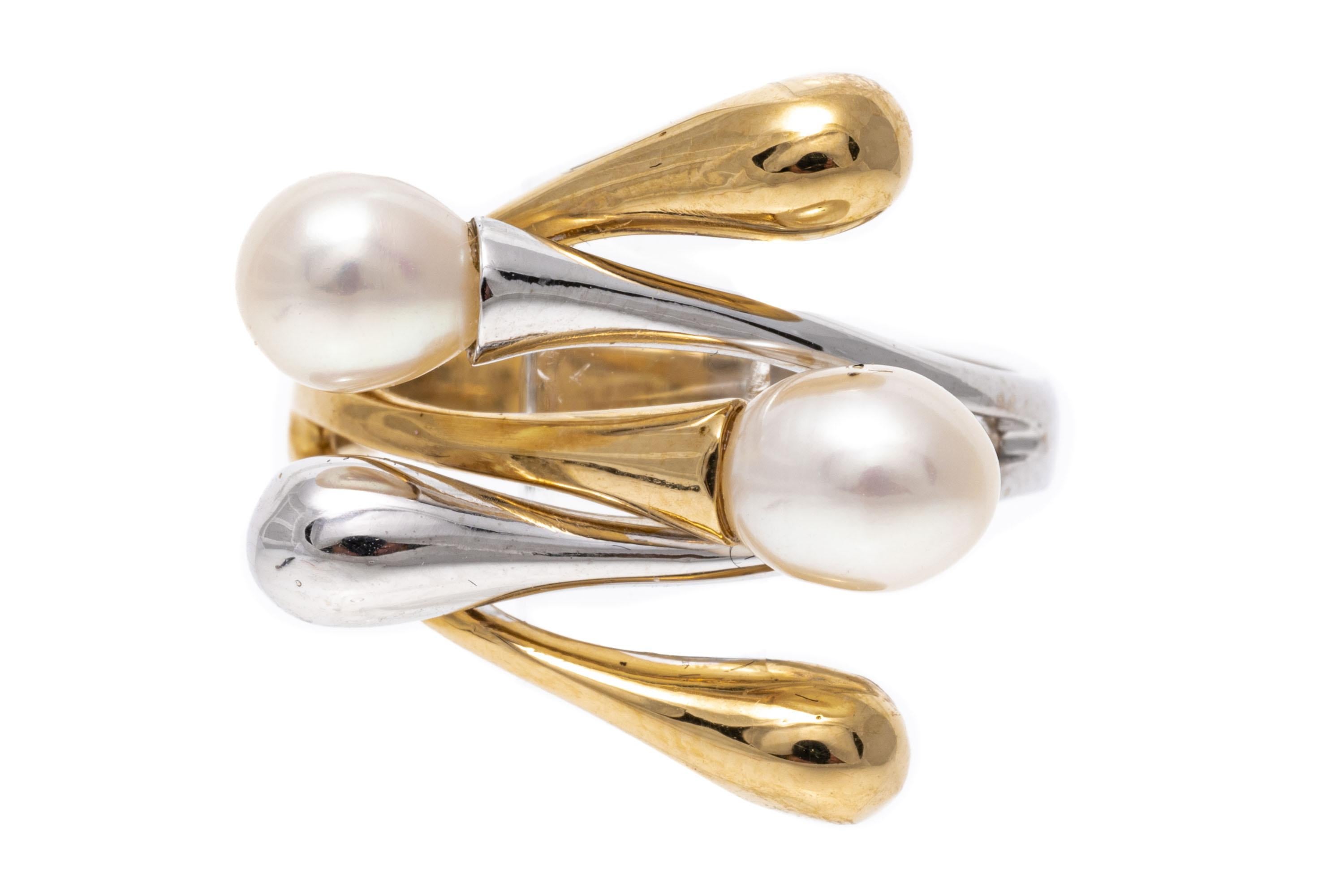 contemporary pearl rings
