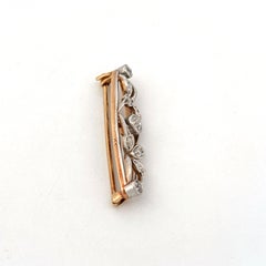 14K Two Tone Diamond Brooch