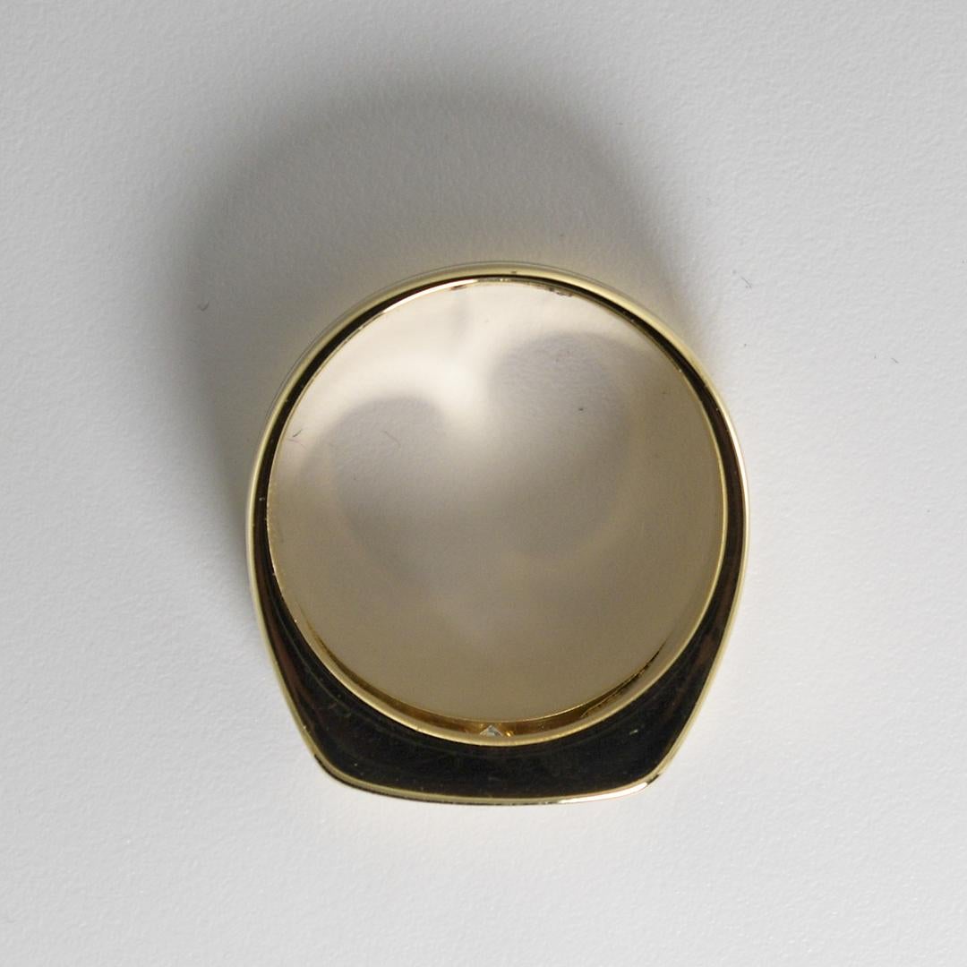 14K Two-Tone Gold Diamond Solitaire Ring 0.75ct For Sale 2