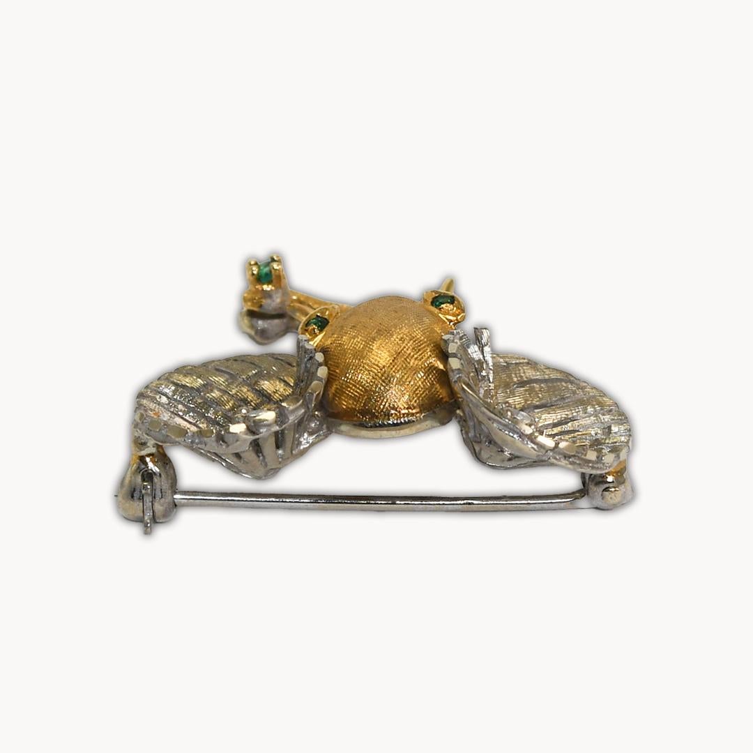 14K Two-Tone Elephant Brooch 5.7g For Sale 1