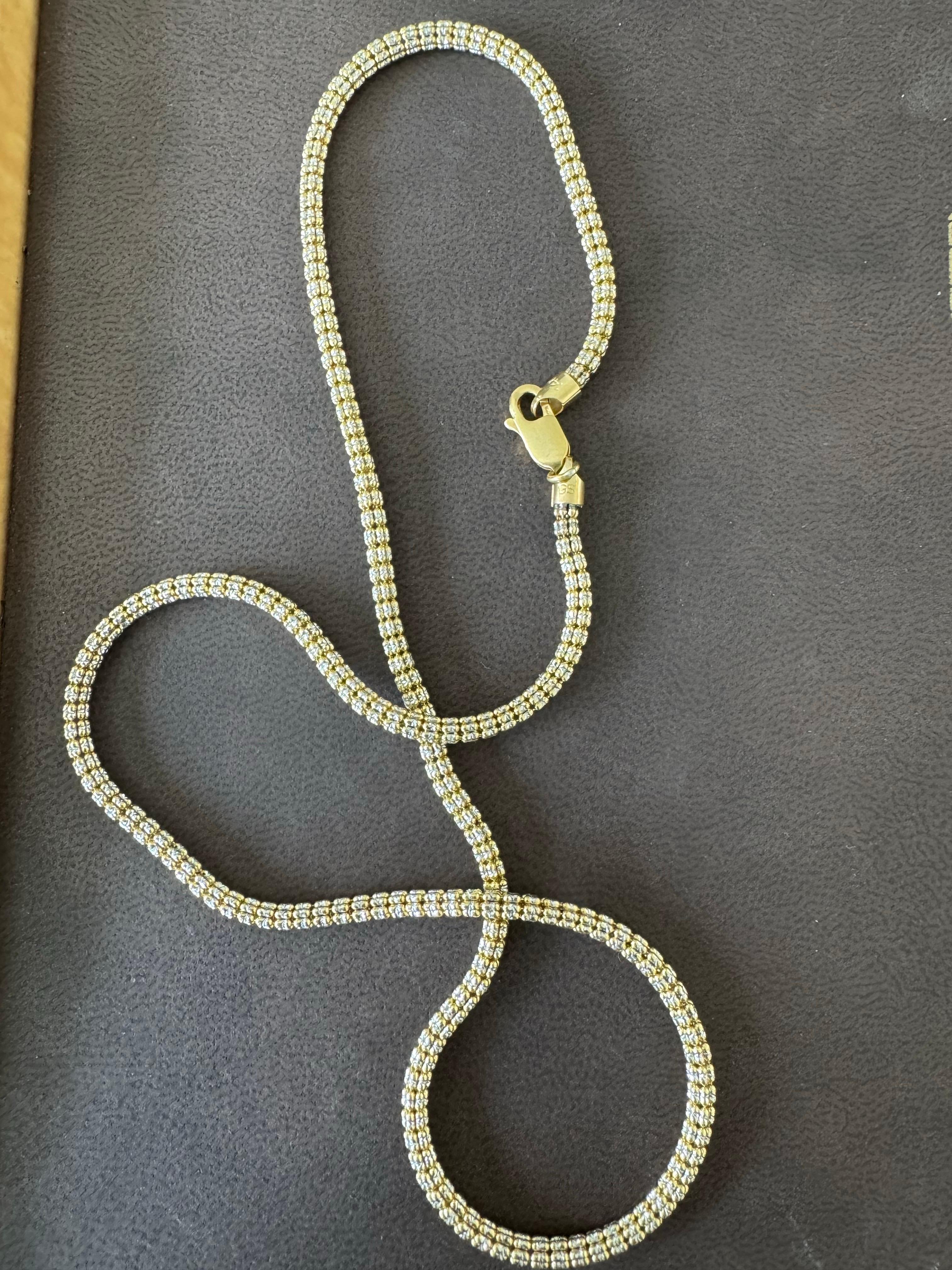 14k Two Tone Gold 22