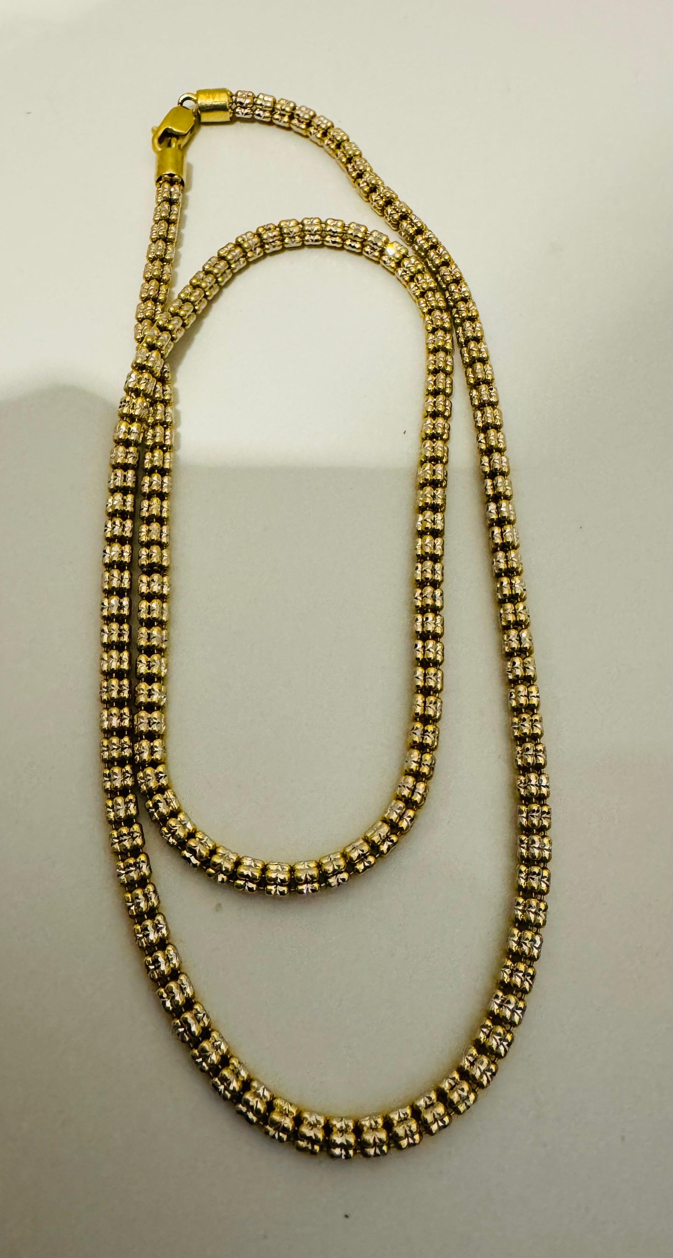 14k Two Tone Gold 22