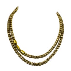 14k Two Tone Gold 22", 3.5 MM Sparkle Ice Link Chain Necklace Iced Rope 18.6 Gm