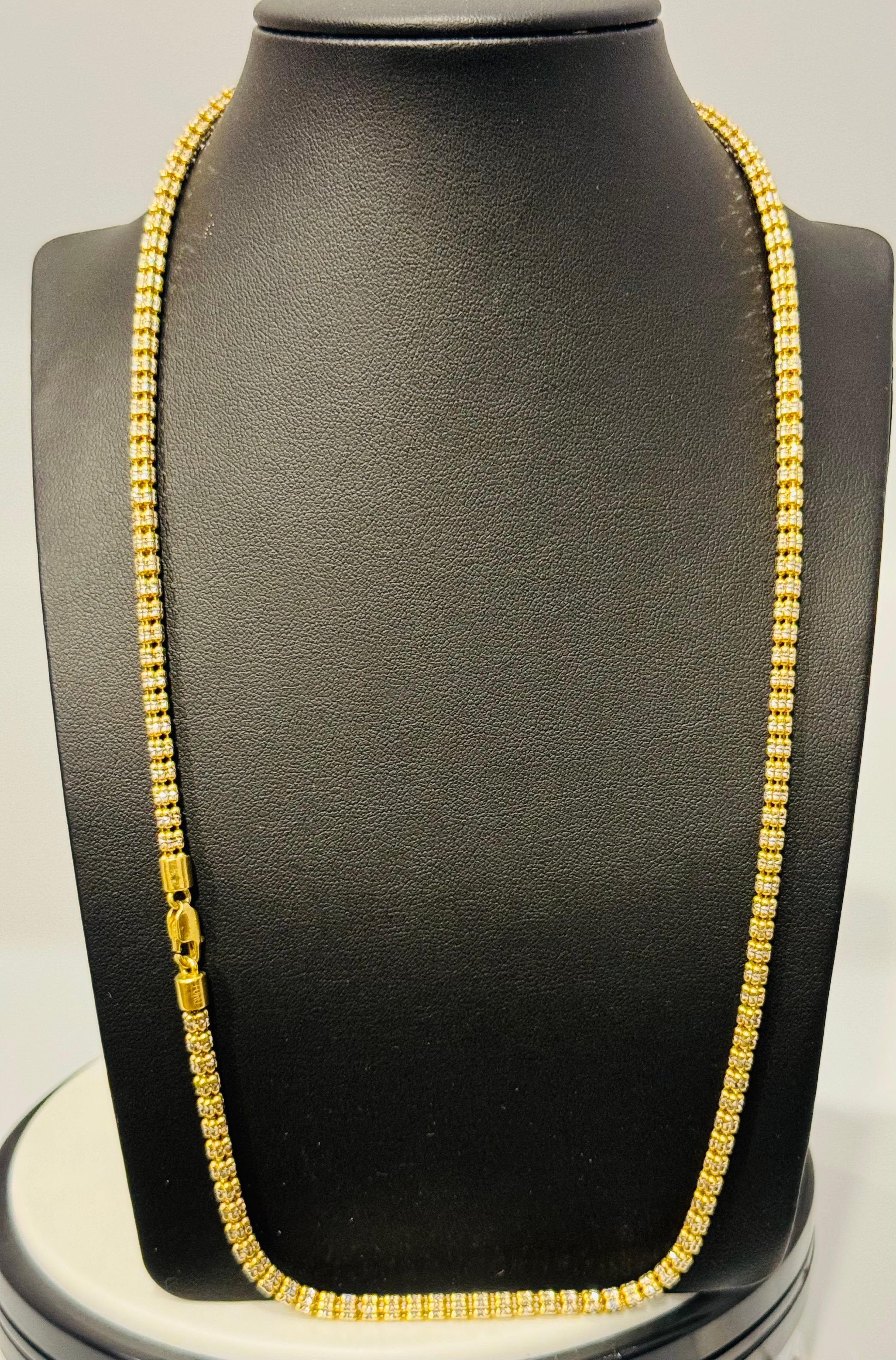 14k Two Tone Gold 22