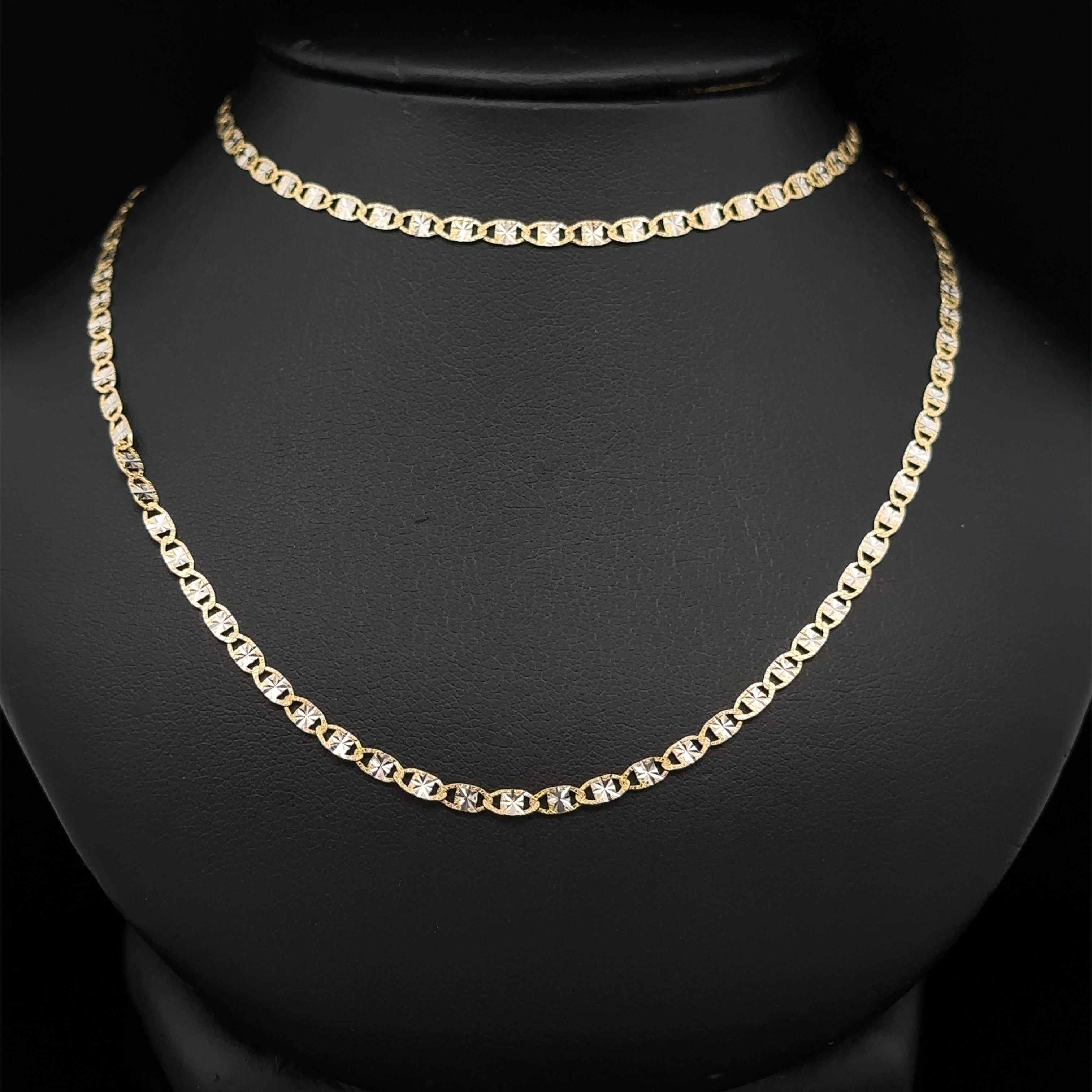 14k Or bicolore 22