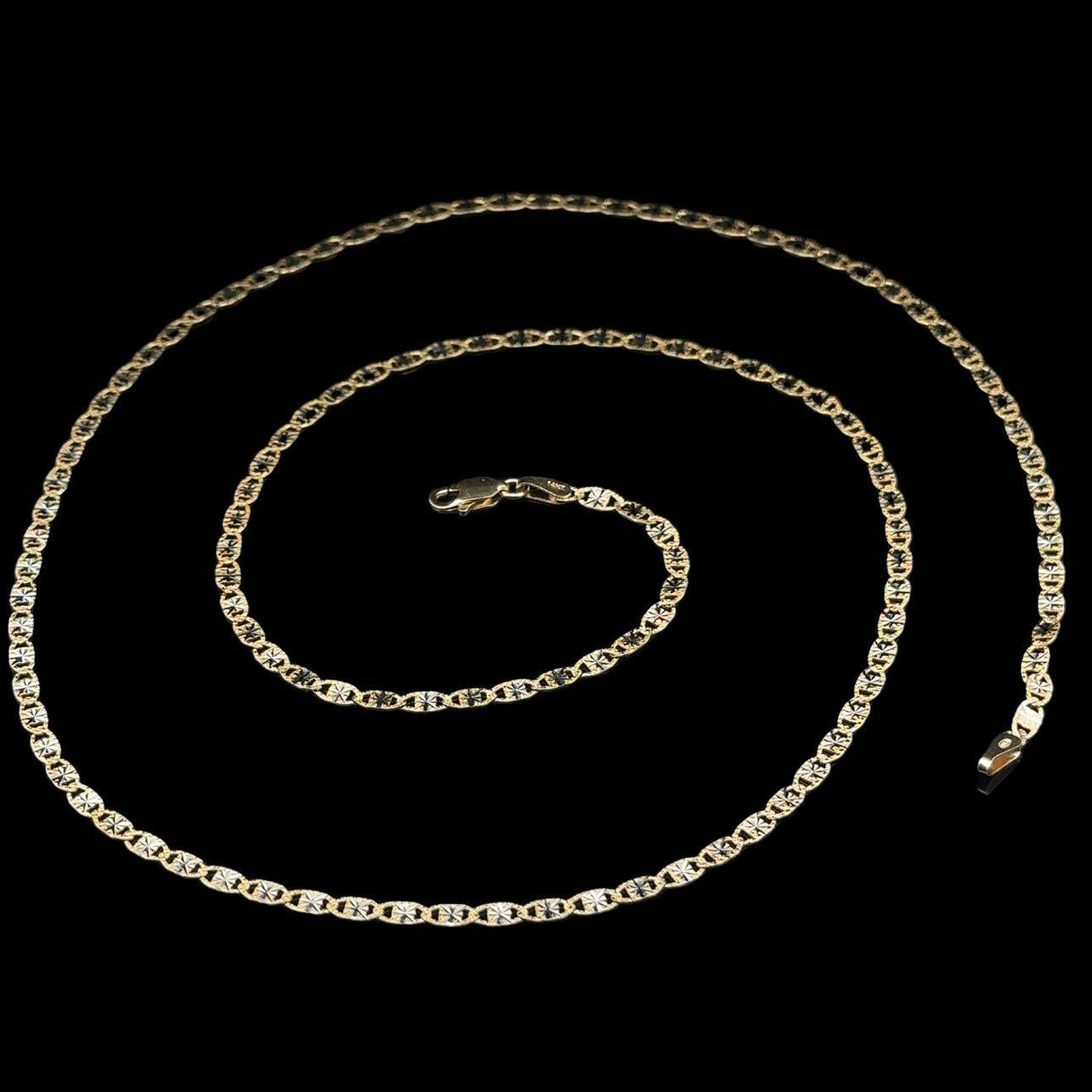 14k Or bicolore 22