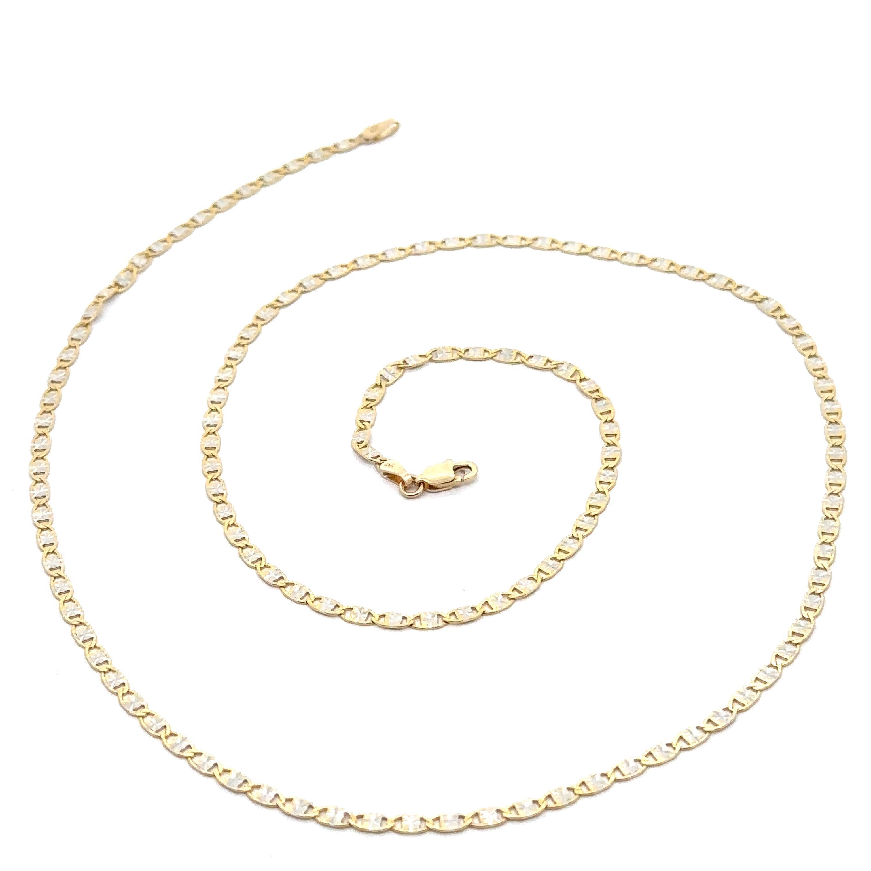 14k Or bicolore 22