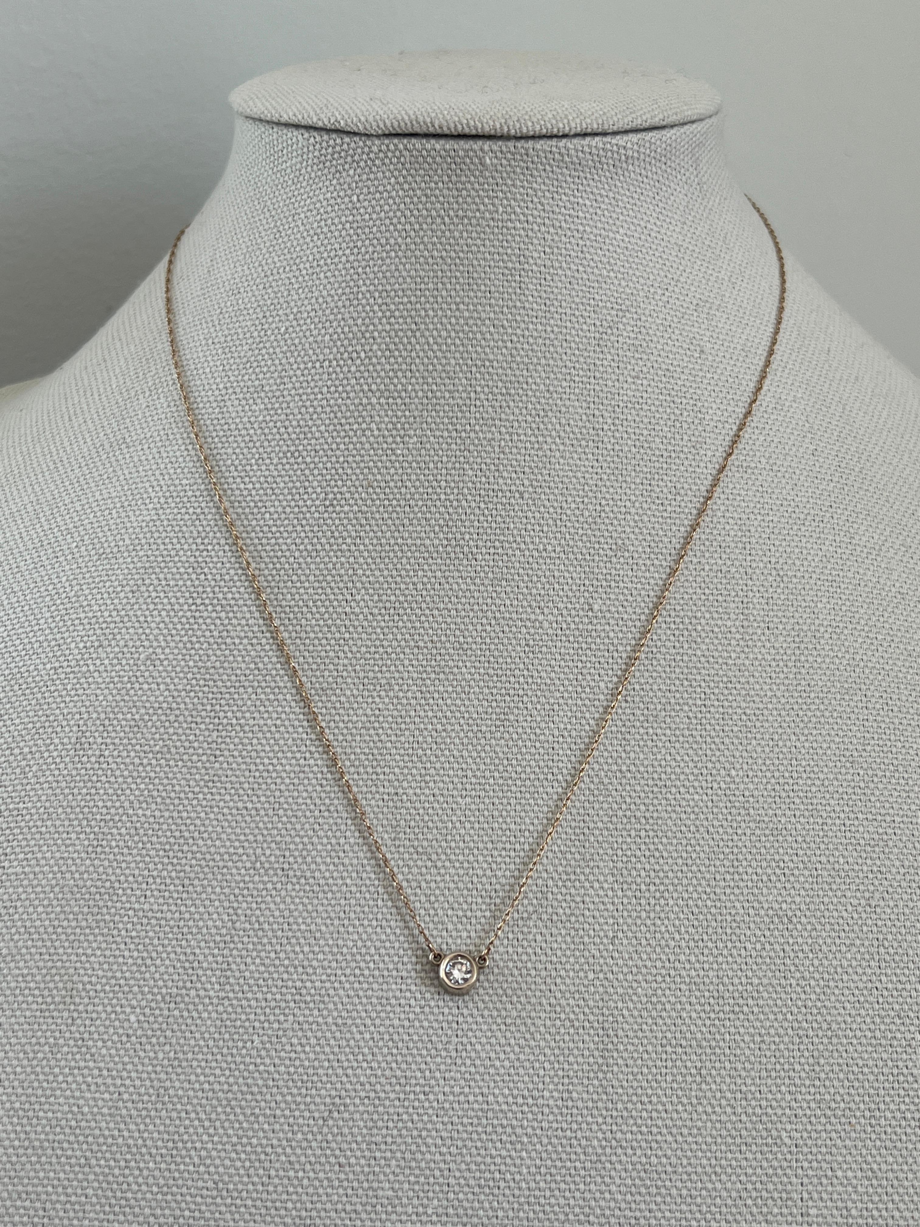 14k Two-Tone Gold and Diamond Pendant Necklace In Good Condition In Towson, MD