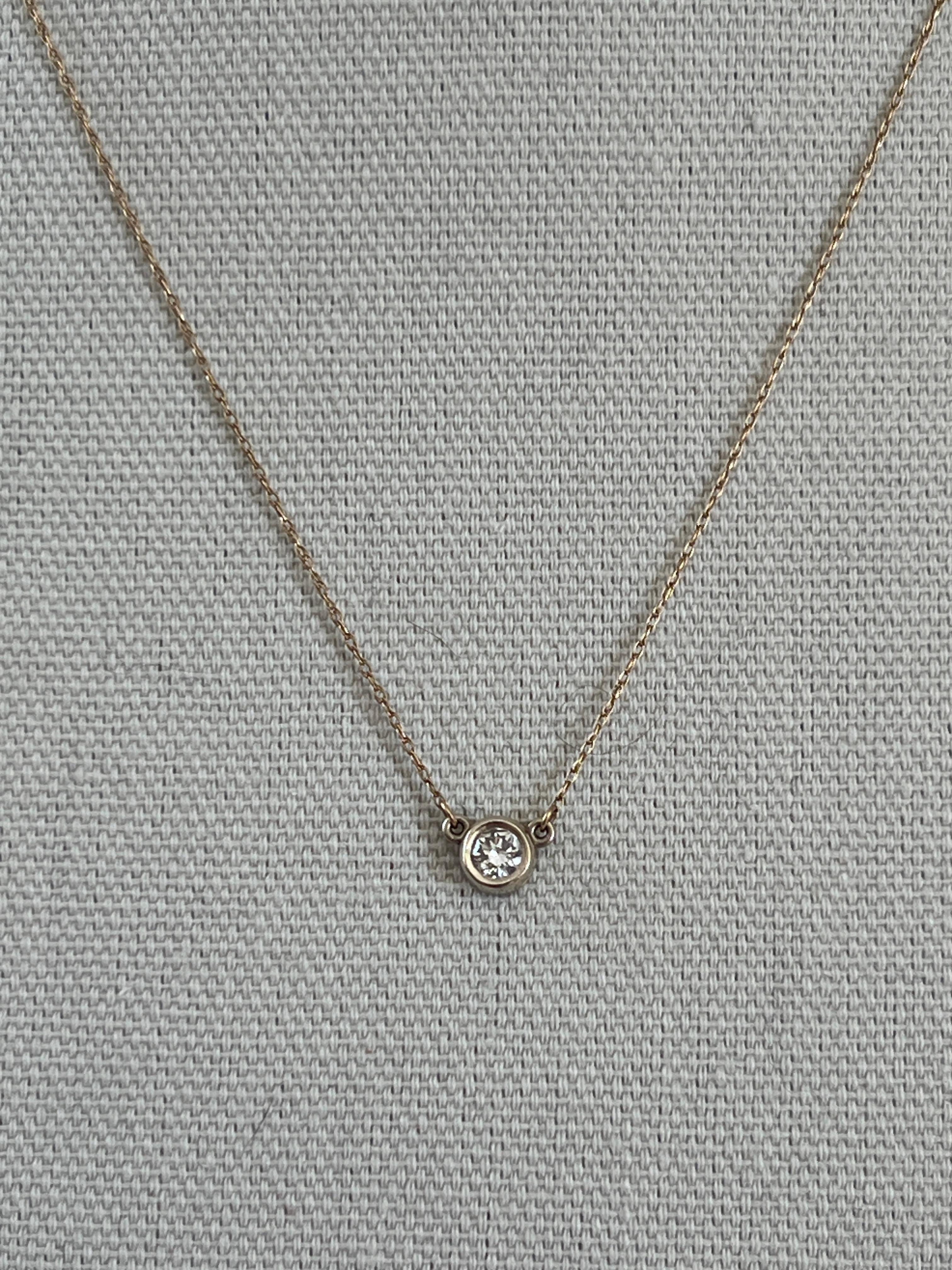 Women's or Men's 14k Two-Tone Gold and Diamond Pendant Necklace