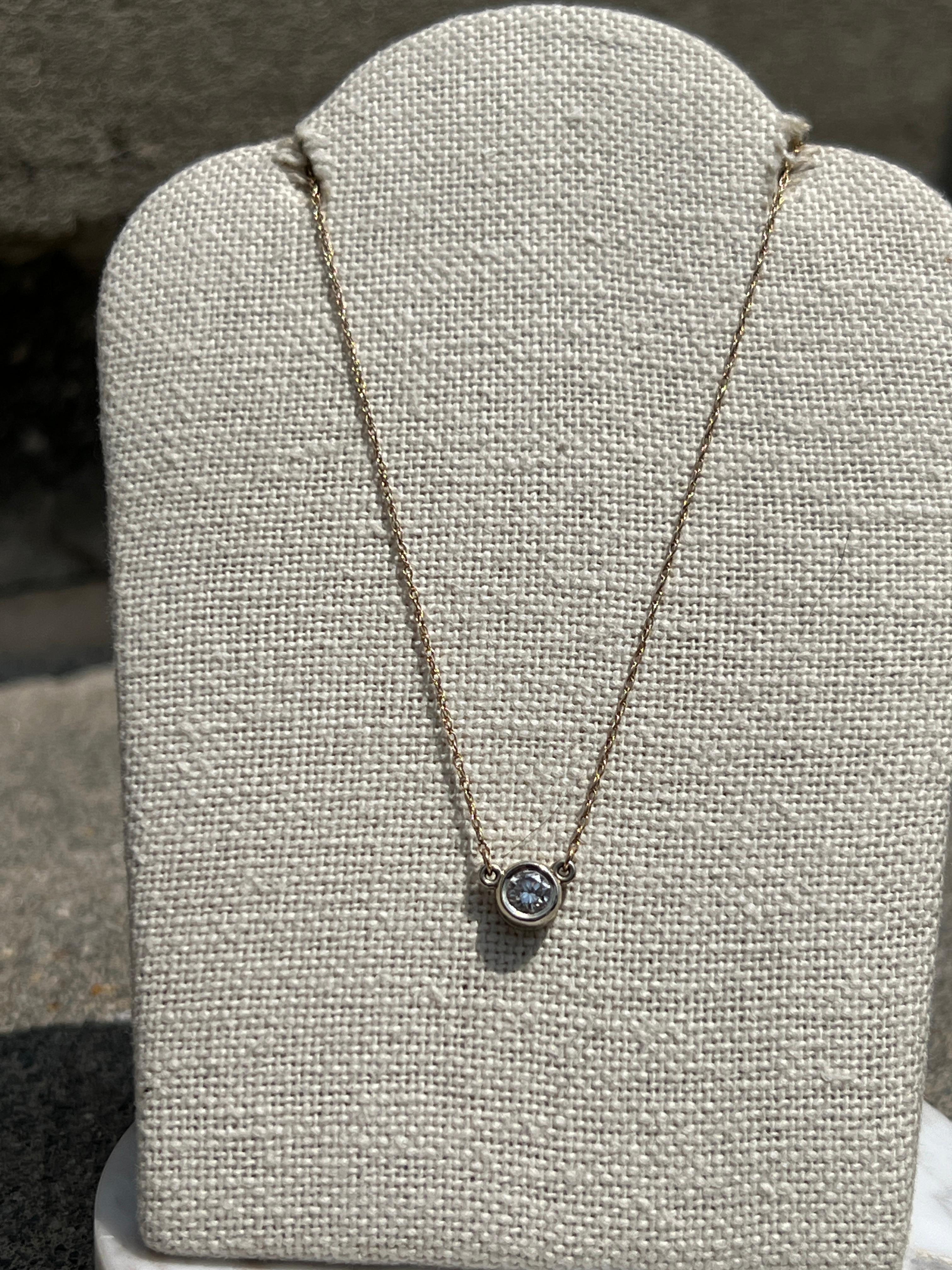 14k Two-Tone Gold and Diamond Pendant Necklace 2