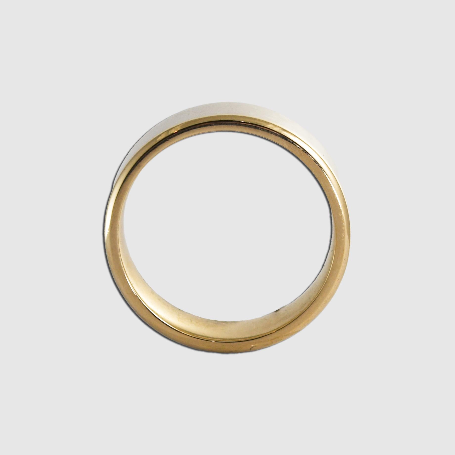 14K Two-Tone Gold Band Ring 9.8g In Excellent Condition In Laguna Beach, CA