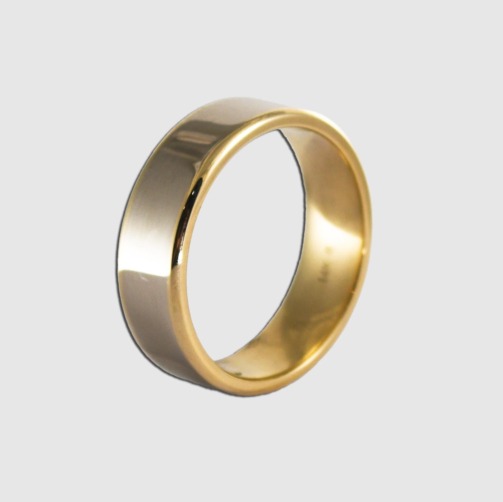 Women's or Men's 14K Two-Tone Gold Band Ring 9.8g