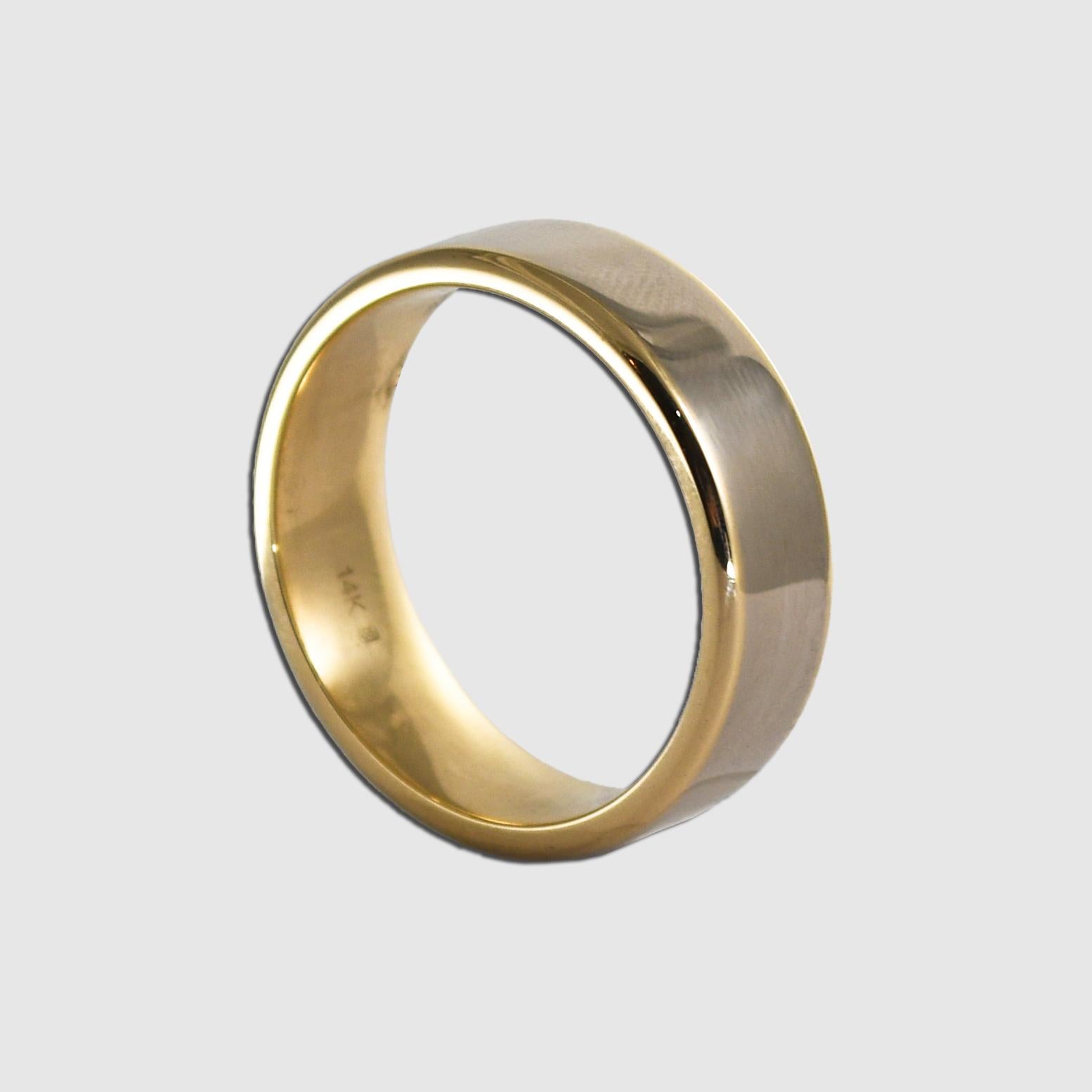 14K Two-Tone Gold Band Ring 9.8g 1