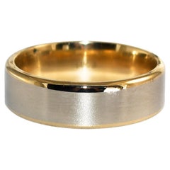 14K Two-Tone Gold Band Ring 9.8g