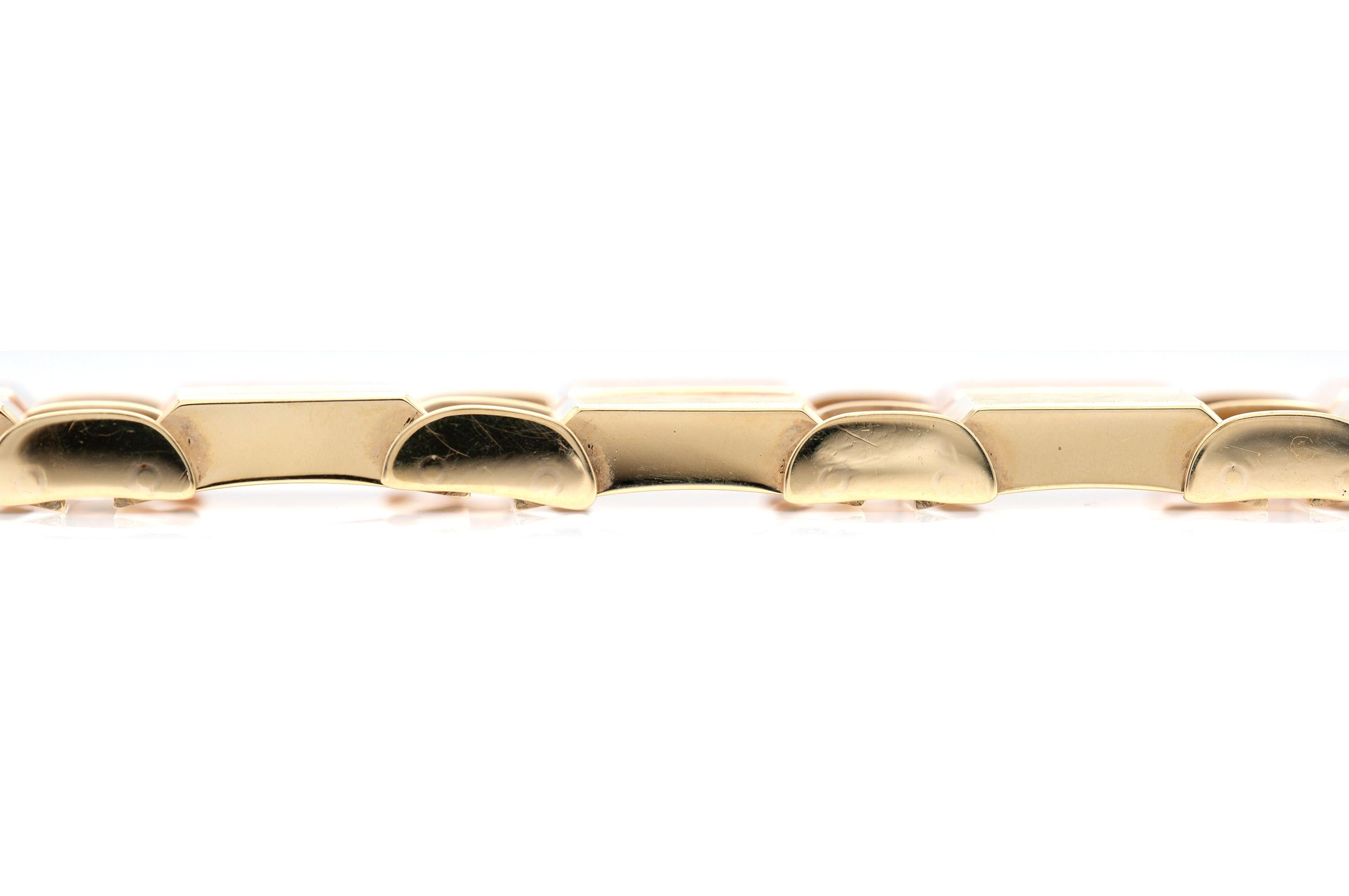 Bracelet en or bicolore 14 carats Unisexe en vente