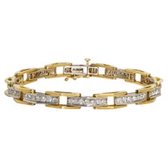 14K Two-Tone Gold Diamond Tennis Bracelet 1.50ct