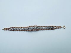 14K Two-Tone Gold Rope Chain Diamond Bracelet – 7 Inches