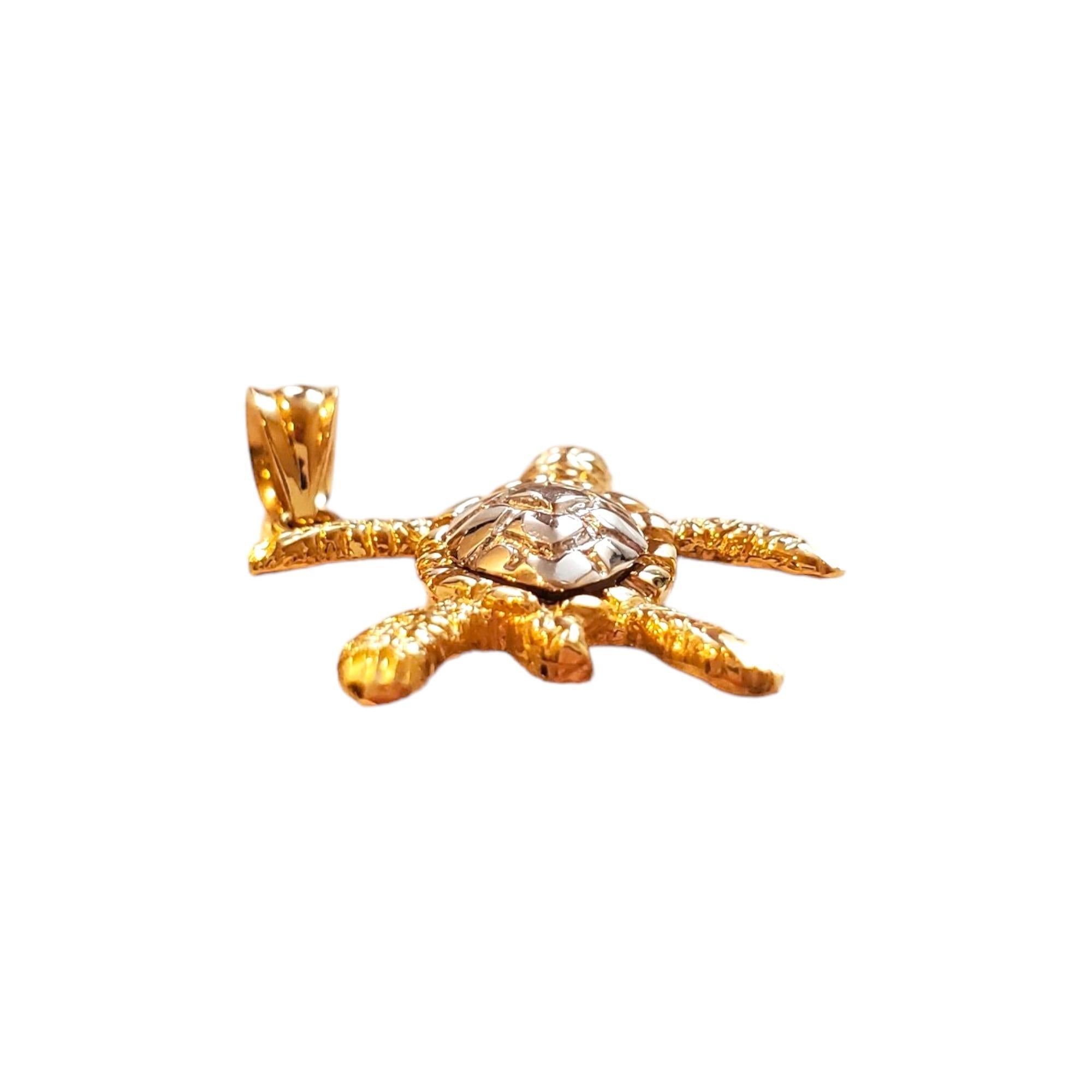 Charm tartaruga in oro bicolore 14K #18004 in vendita 2