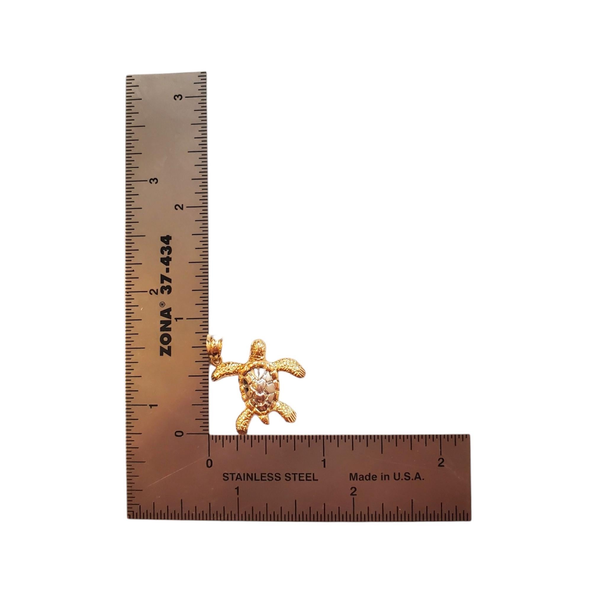 Charm tartaruga in oro bicolore 14K #18004 in vendita 3