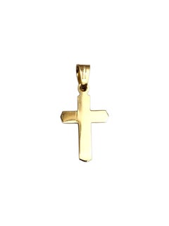 14K Two-Tone Yellow and White Gold Crucifix Pendant #25363