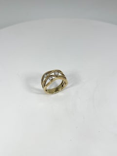 Bague bicolore 14K avec diamant .13 CTW