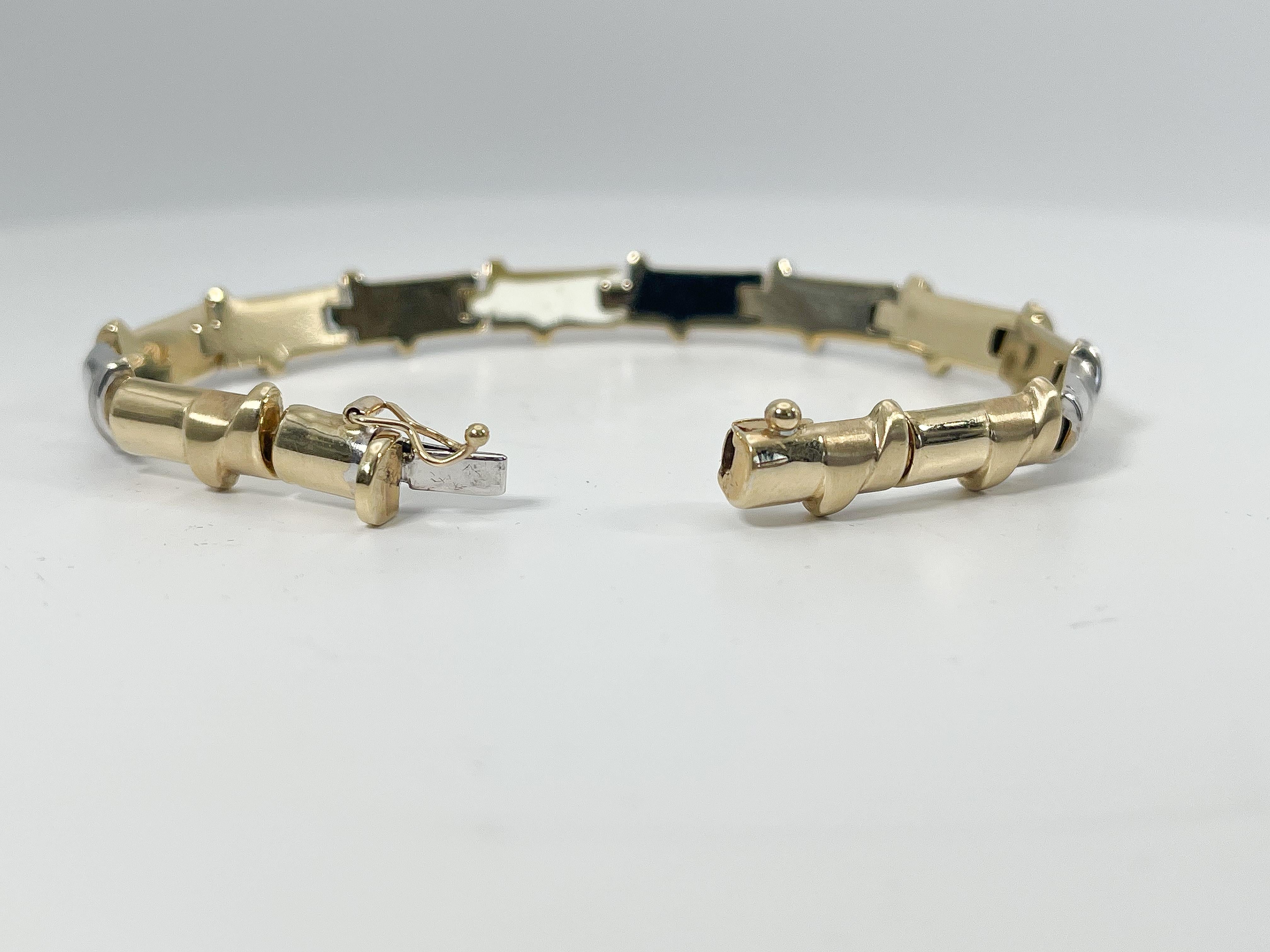 Women's 14K Two Toned Art Deco Bracelet 